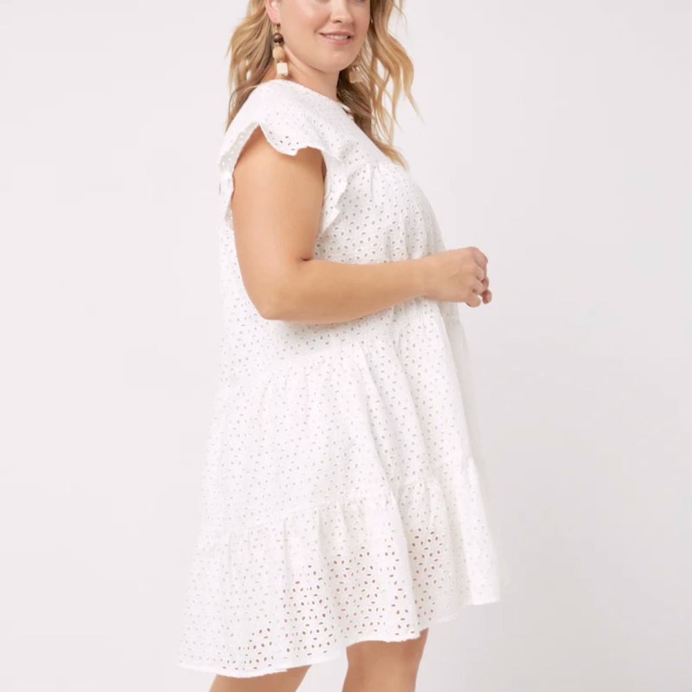Hayden Los Angeles White Eyelet Babydoll Dress size 2XL